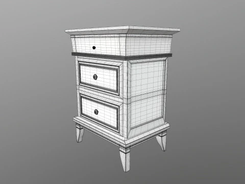 Meja Samping Tempat Tidur Model 3D