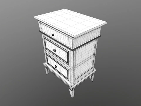 Meja Samping Tempat Tidur Model 3D