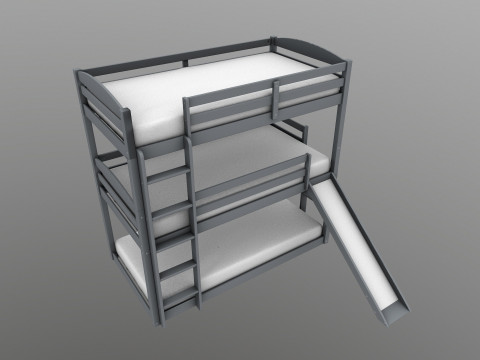 बंक बिस्तर 3D मॉडल