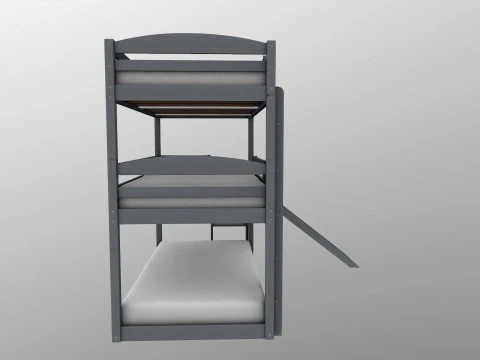 Двухъярусная кровать 3D Модель