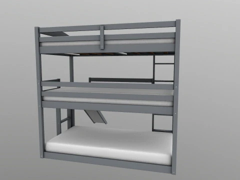 Двухъярусная кровать 3D Модель