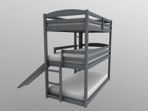 Двухъярусная кровать 3D Модель