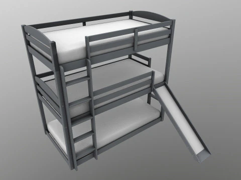 Двухъярусная кровать 3D Модель