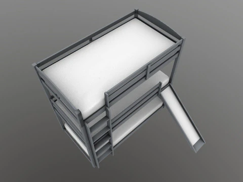 Двухъярусная кровать 3D Модель