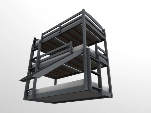 Двухъярусная кровать 3D Модель