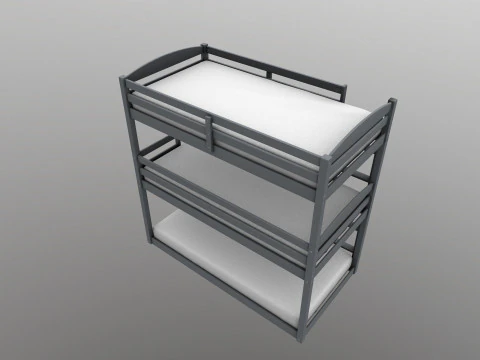 Двухъярусная кровать 3D Модель