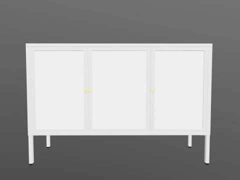 Cabinet with three doors 3D Model
