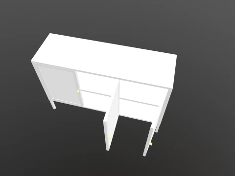 Cabinet with three doors 3D Model