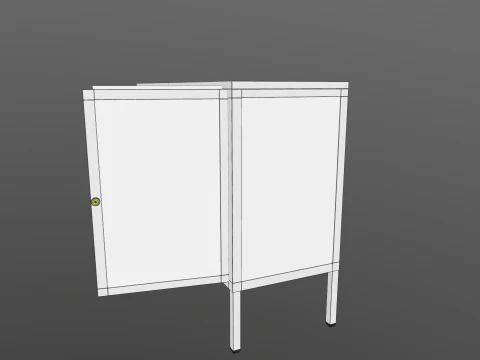 Cabinet with three doors 3D Model