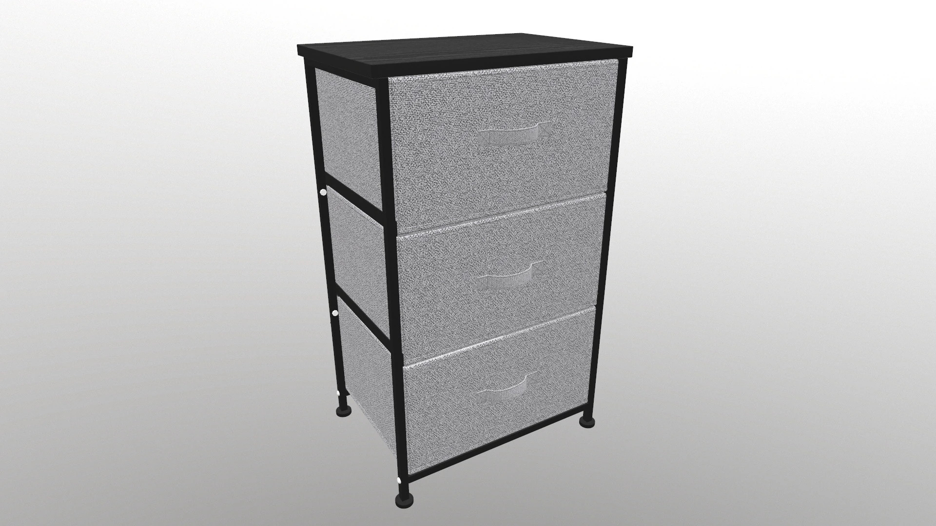 Fabric 4 Drawer Storage 3D Model .c4d .max .obj .3ds .fbx .stl .blend 