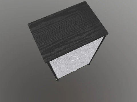 Fabric 4 Drawer Storage 3D Model
