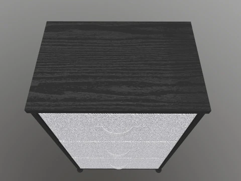 Fabric 4 Drawer Storage 3D Model