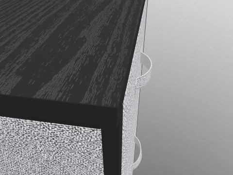 Fabric 4 Drawer Storage 3D Model