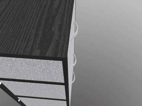 Fabric 4 Drawer Storage 3D Model