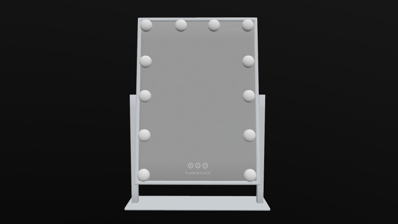 LED Light Makeup Mirror 3D Model .c4d .max .obj .3ds .fbx .stl .blend