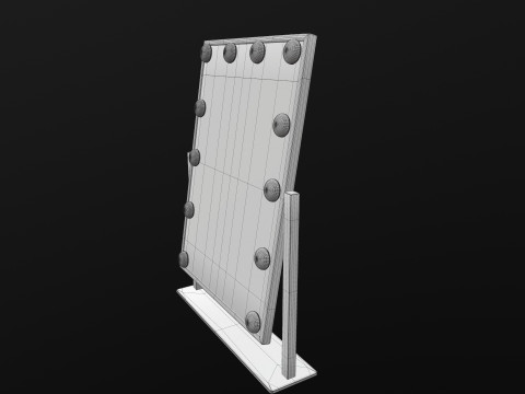 LED Light Makeup Mirror 3D Model