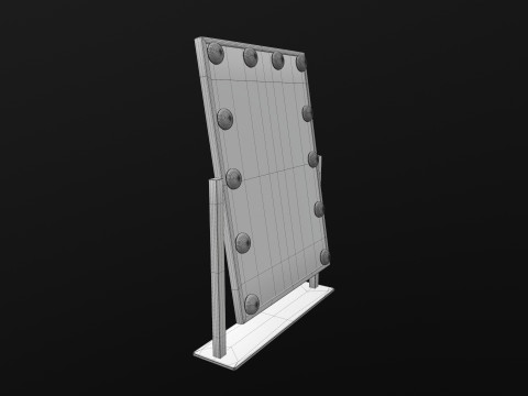 LED Light Makeup Mirror 3D Model