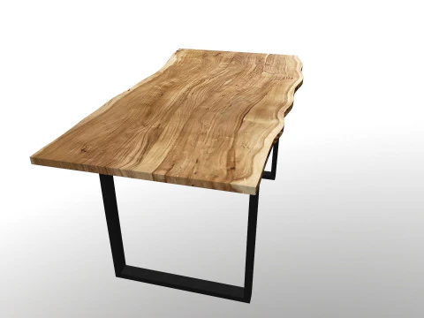 Handmade Live Edge Maple Bench 3D Model