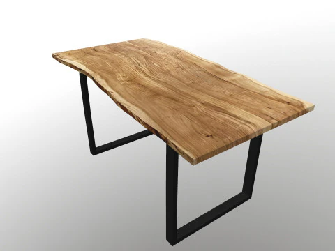 Handmade Live Edge Maple Bench 3D Model