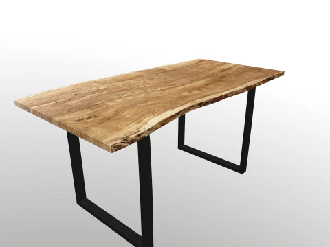 Handmade Live Edge Maple Bench 3D Model