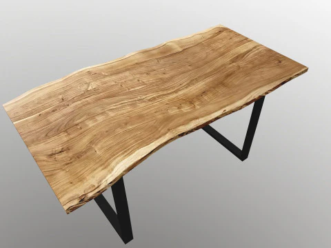Handmade Live Edge Maple Bench 3D Model