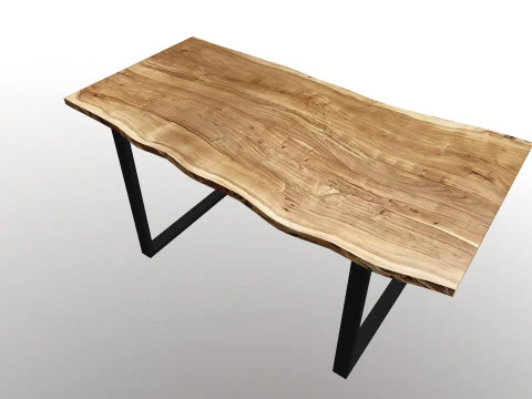 Handmade Live Edge Maple Bench 3D Model
