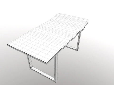 Handmade Live Edge Maple Bench 3D Model
