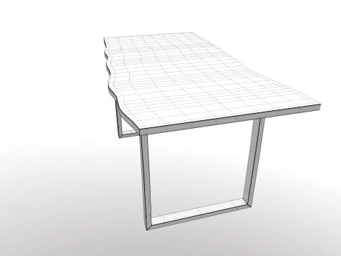 Handmade Live Edge Maple Bench 3D Model
