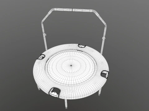 Trampolin Mini Dapat Dilipat Model 3D