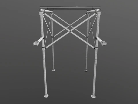 Outdoor portable folding 3D Model