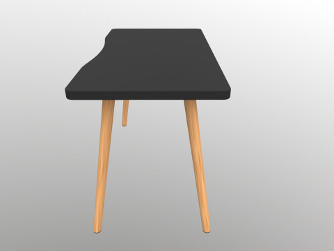 Table console with wooden legs 3D Model