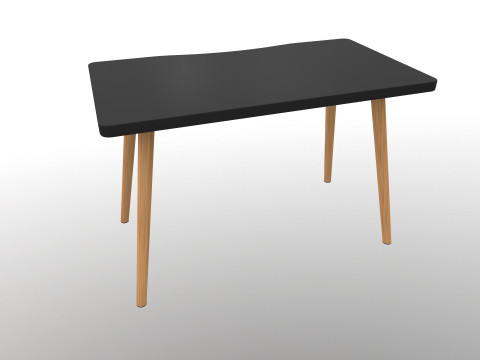 Table console with wooden legs 3D Model
