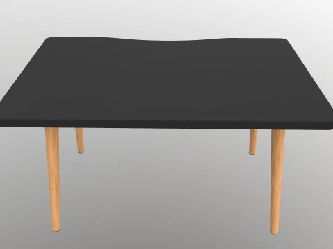 Table console with wooden legs 3D Model