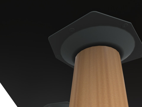 Table console with wooden legs 3D Model