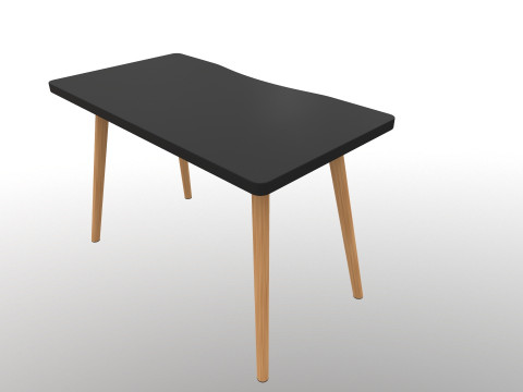 Table console with wooden legs 3D Model