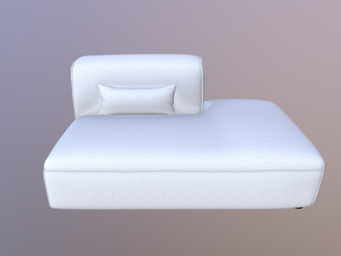 无扶手组合沙发 3D 模型