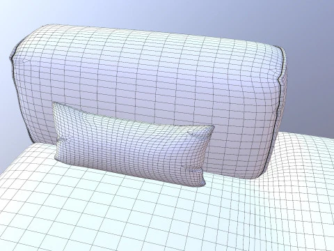 Armless Modular Piece Sofa 3D Model
