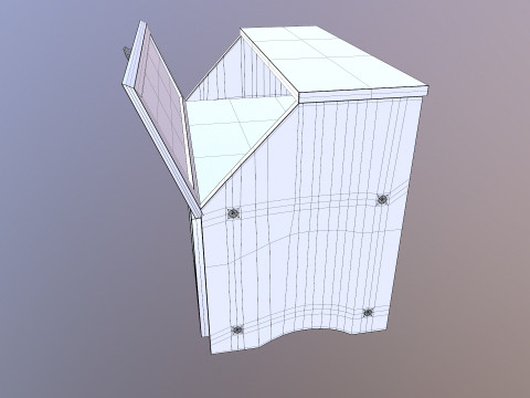 Bamboo Double Layered Bread Box 3D Model