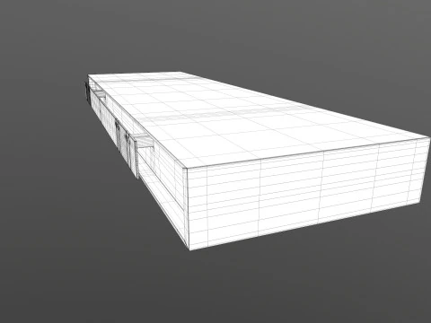 Hanging wooden tray 3D Model