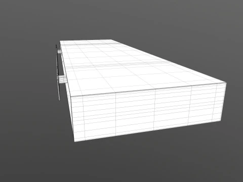 Hanging wooden tray 3D Model