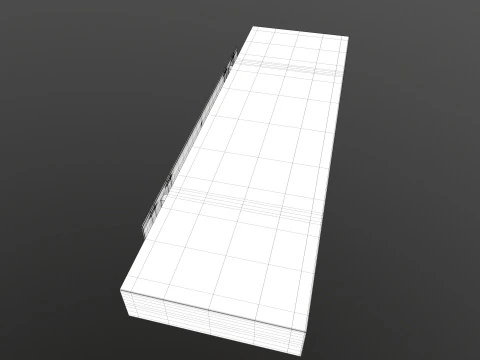 Hanging wooden tray 3D Model