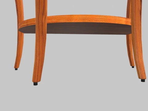 Flower Carved Corner Foyer Table 3D Model