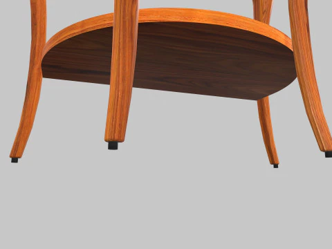 Flower Carved Corner Foyer Table 3D Model