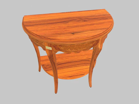 Flower Carved Corner Foyer Table 3D Model