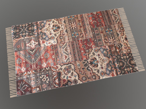Multicolor Cotton Carpet 3D Model