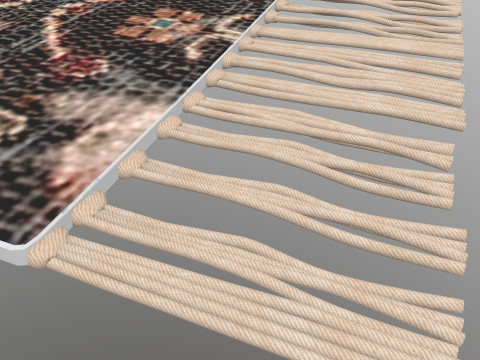 Multicolor Cotton Carpet 3D Model