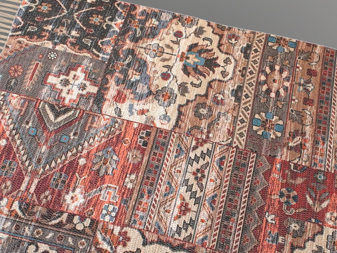 Multicolor Cotton Carpet 3D Model