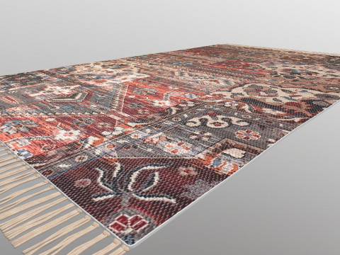 Multicolor Cotton Carpet 3D Model