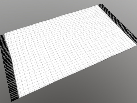 Multicolor Cotton Carpet 3D Model