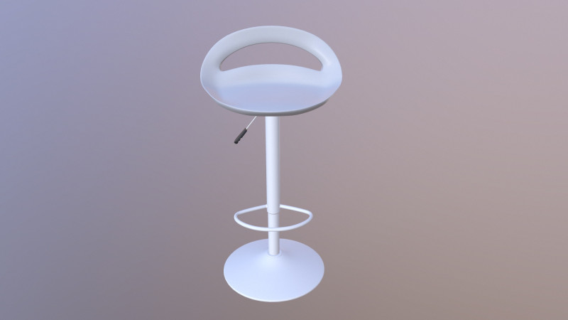 Counter Bar Stool 3D Model .c4d .max .obj .3ds .fbx .stl .blend 